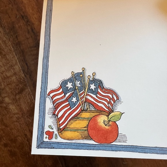 Lang Susan Winget OLD GLORY Teacher 12 Blank Note Cards Vintage Main Street 1998 - Picture 9 of 9